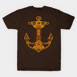 ANCHOR/ BROWN-MUSTARD YELLOW T-Shirt